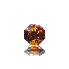 ◇オクタゴンカット◇オレンジジルコン(宝石名ジルコン)スリランカ/カンボジア産 0.85ct 識別済[230220703]5x4.9mm前後