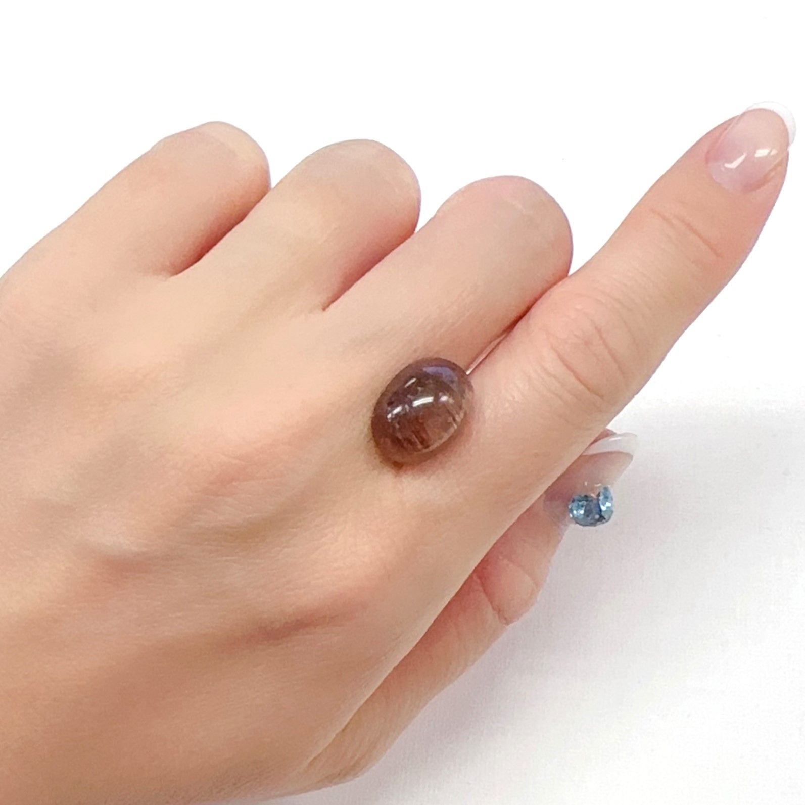 ルチルクォーツ キャッツアイ ブラジル産 8.87ct[240427047]14.4x11mm前後