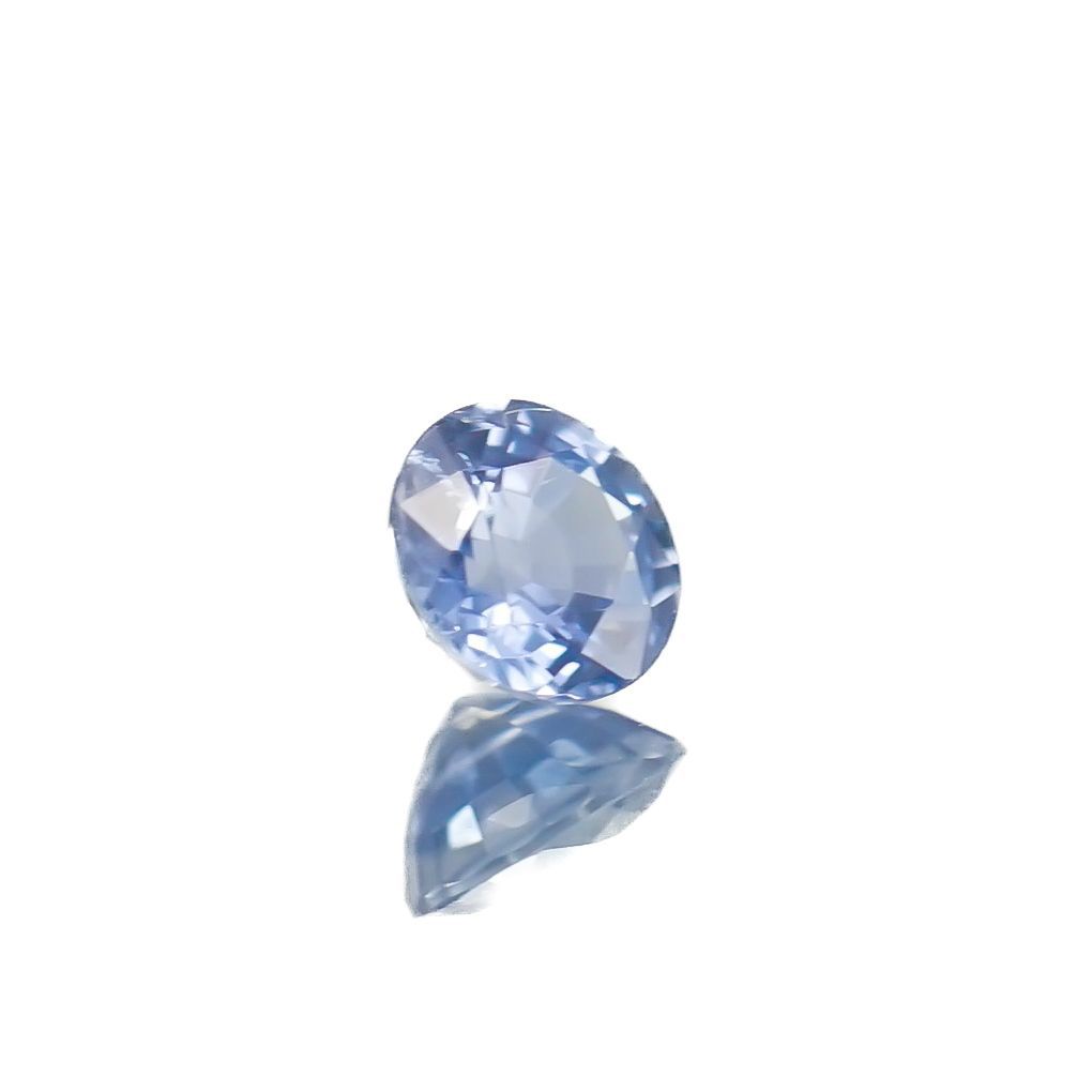 アイスブルーサファイア(宝石名サファイア)スリランカ/マダガスカル産 0.37ct 識別済[230119944]4.2x4.2mm前後