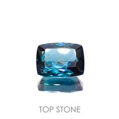 インディゴライト(宝石名ブルー・トルマリン) ブラジル産 1.791ct ソ付(彩珠)[20073912]8.8×6.9mm前後