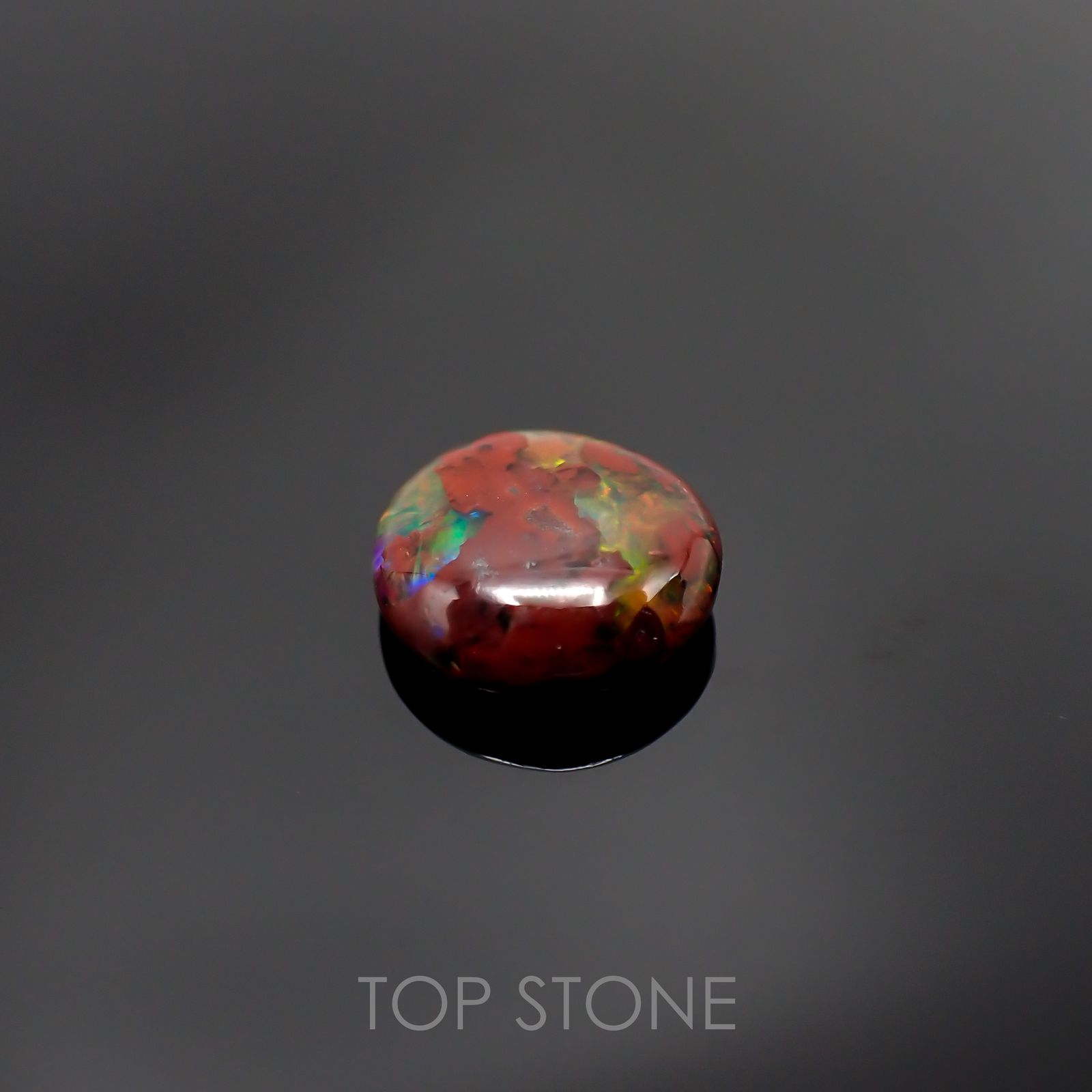 カンテラオパール(宝石名マトリクス・オパール) オーストラリア産 2.75ct 識別済[210611315]10.8×10.2mm前後