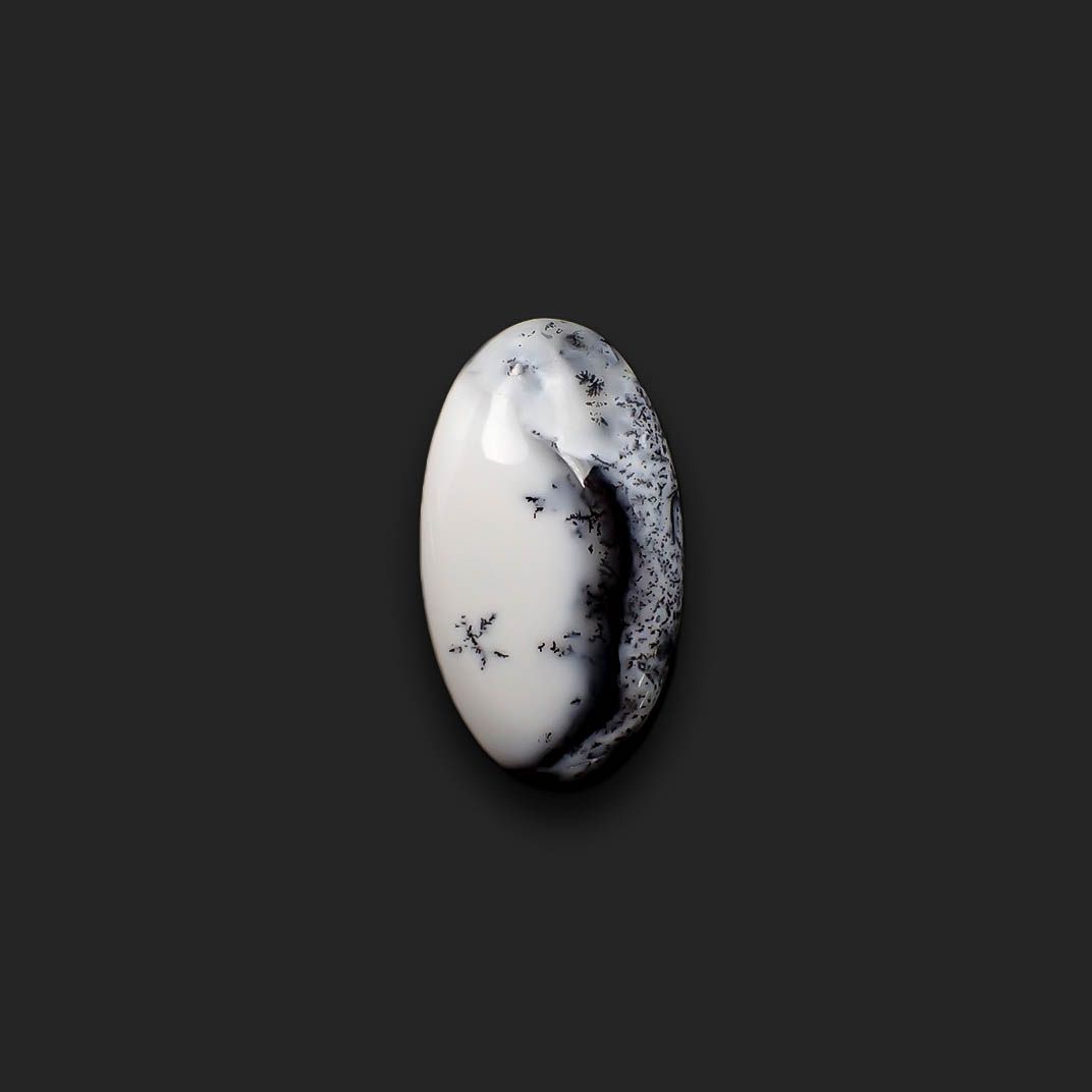 デンドリチックオパール ブラジル産 28.57ct[230722767]34.3x19.3mm前後