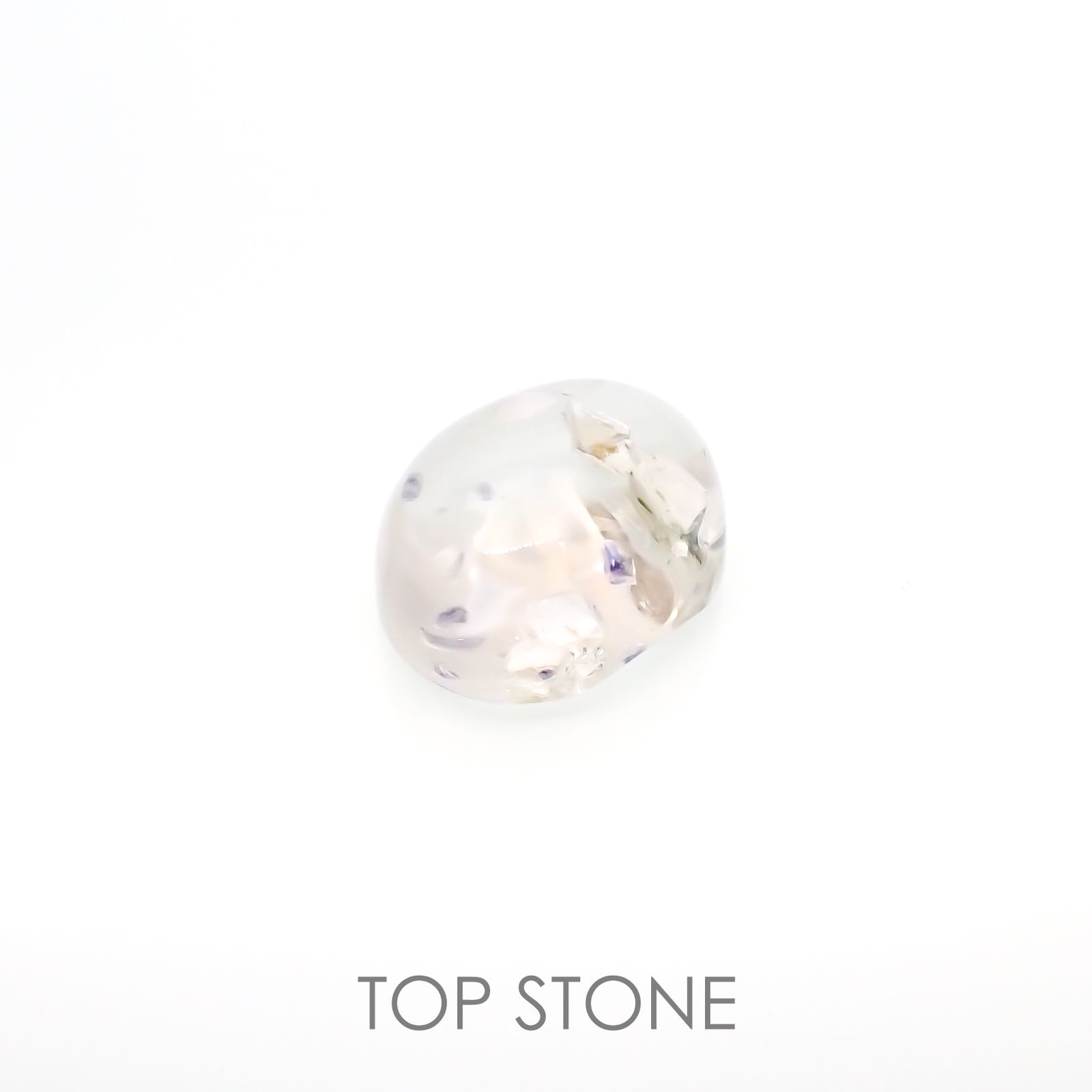 フローライトインクォーツ マダガスカル産 11.63ct[220415661]14.4x11.8mm前後