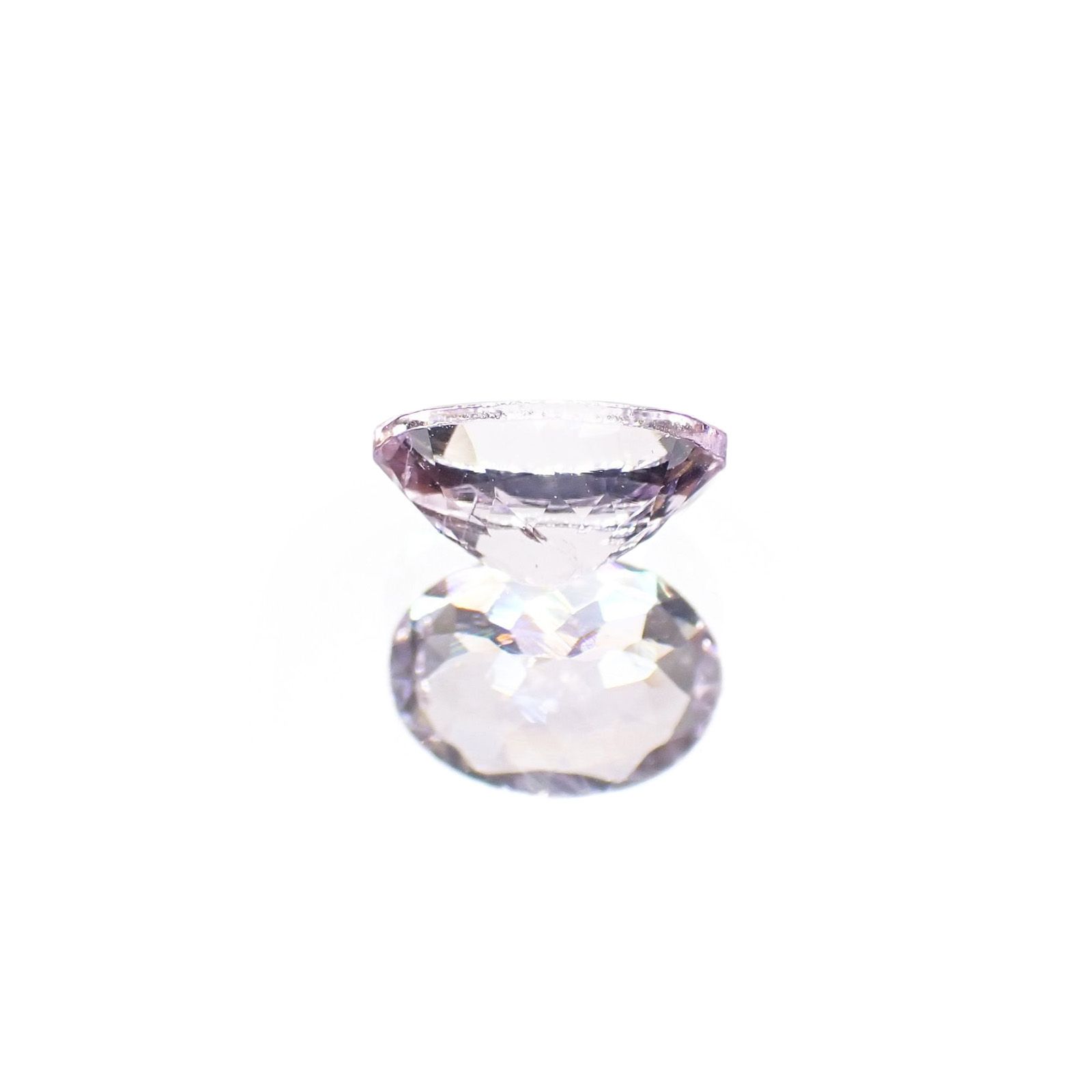ピンクゾイサイト(宝石名ピンク・ゾイサイト) タンザニア産 ソ付(彩珠) 0.811ct / 7.1x5.2mm前後 [21019344]