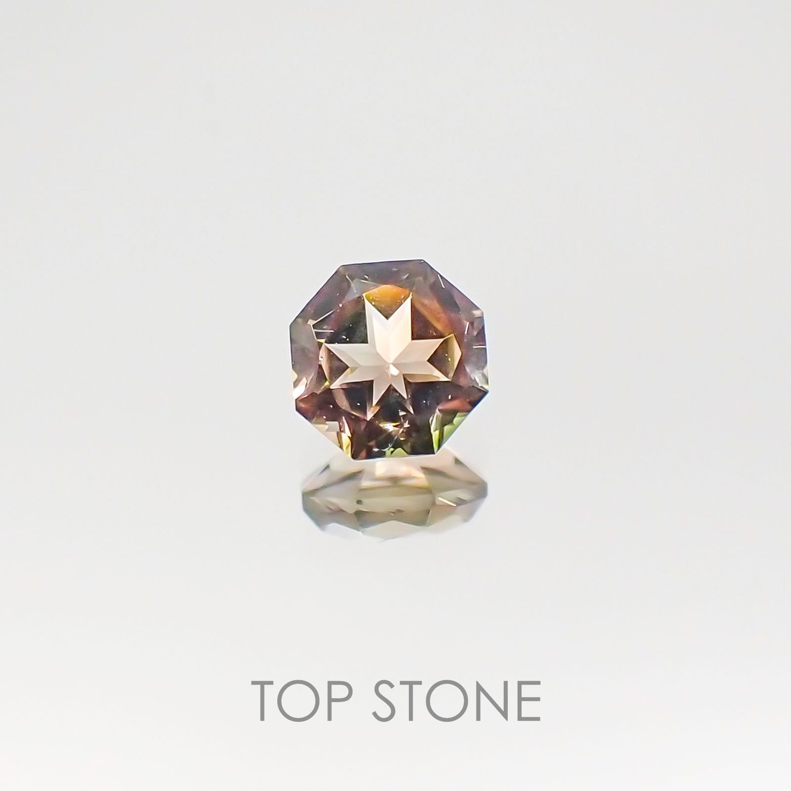 ◇オクタゴンカット◇バイカラートルマリンSA ブラジル・アフリカ産 ルース 0.3ct[20117151]4.3×4.3mm前後