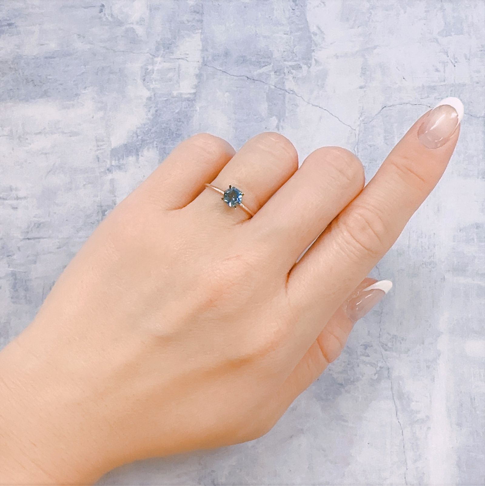 ◇ヘキサゴンカット◇サンタマリアアクアマリン ブラジル産 0.56ct[230119918]5.1x5.1mm前後