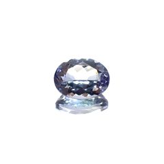 バイカラータンザナイト(宝石名タンザナイト) タンザニア産 ソ付(彩珠) 1.544ct / 8.1x6mm前後 [210711819]