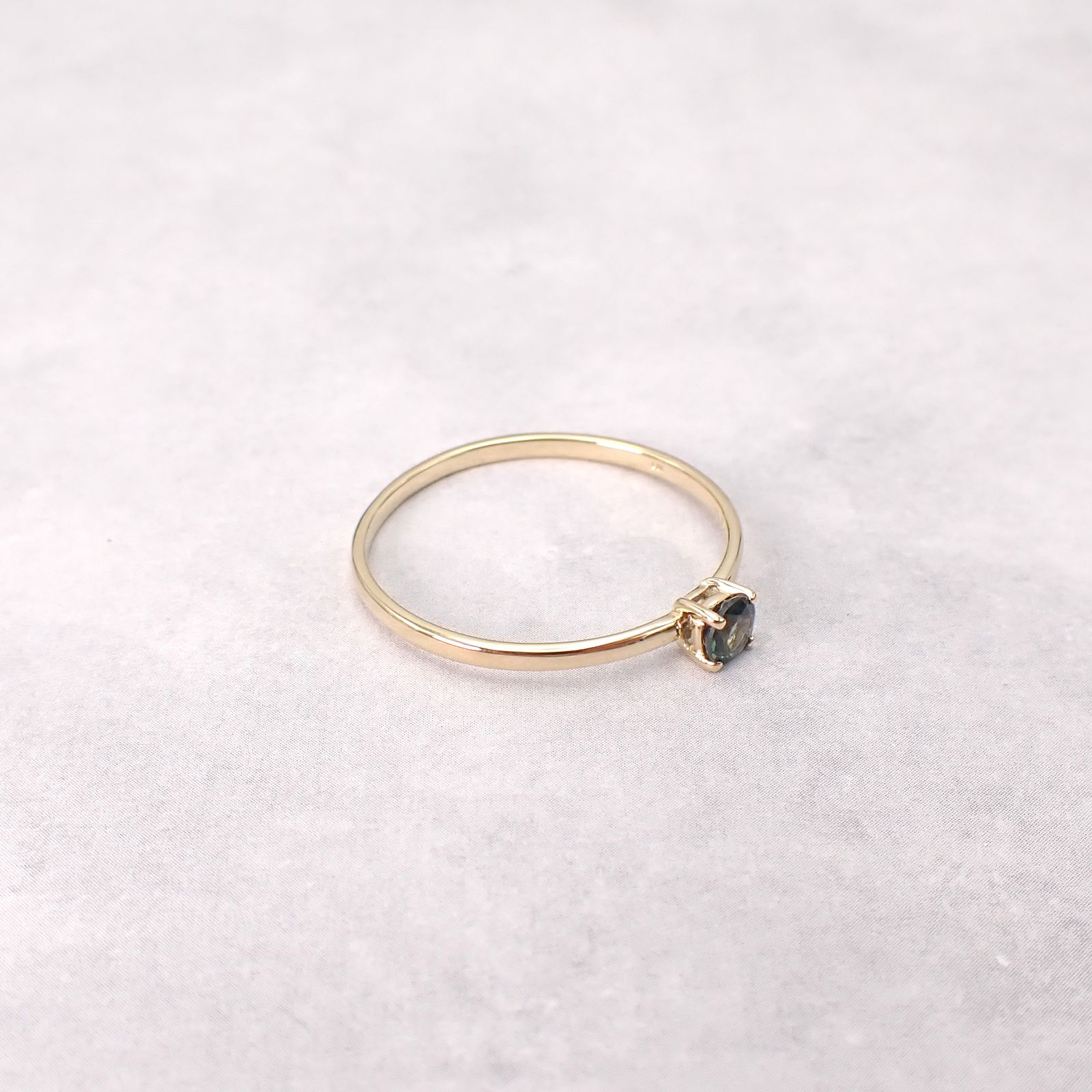 リング空枠：石留め▶アレキサンドライト（お客様製作例）