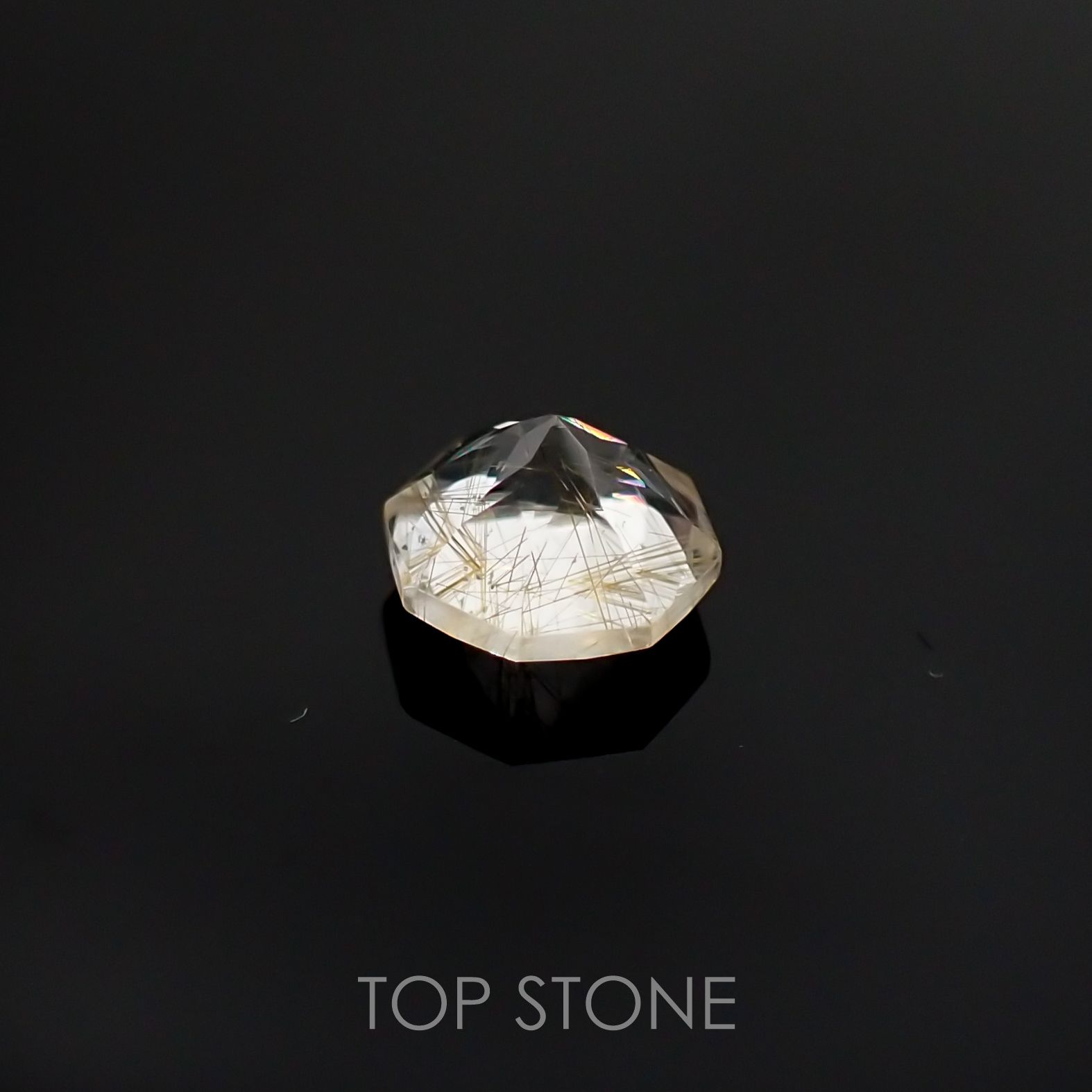 ◇オクタゴンカット◇ルチルクォーツSA ブラジル産 ルース 0.52ct[210511016]5×5mm前後