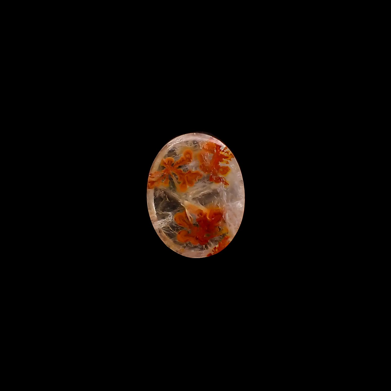 レッドデンドリチッククォーツ ブラジル産 14.74ct[231225087]18.6x14.6mm前後