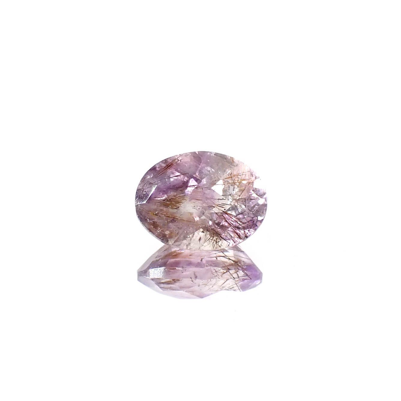 ◇チェッカーカット◇アメジストエレスチャル ブラジル産 2.91ct [250730856]10.6x8.1mm前後