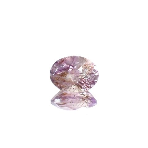 ◇チェッカーカット◇アメジストエレスチャル ブラジル産 2.91ct [250730856]10.6x8.1mm前後