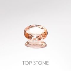 インペリアルトパーズ(宝石名トパーズ) ブラジル産 0.65ct 識別済[20106510]6.4×4.6mm前後