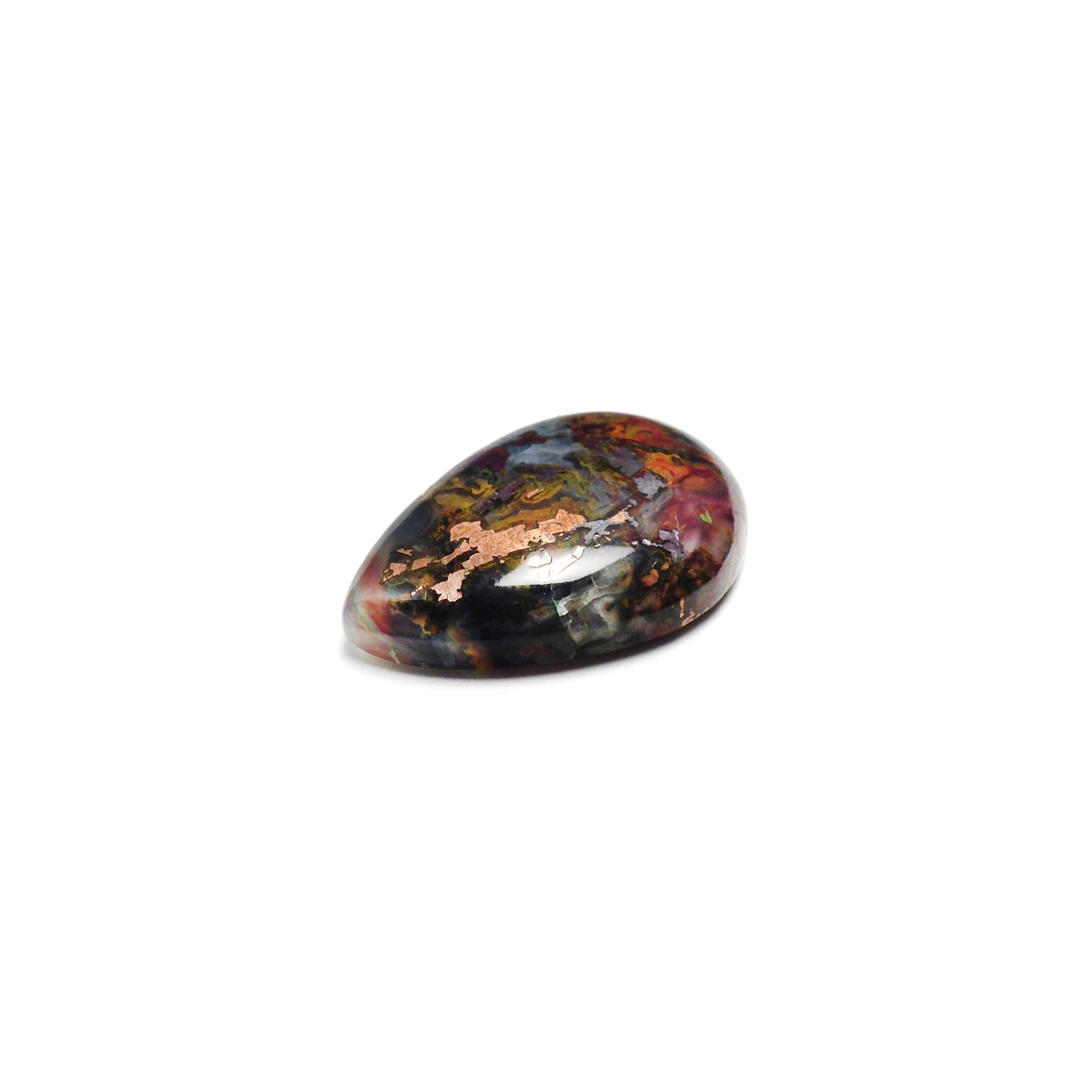 コッパークリソコラインカルセドニー インドネシア産 24.92ct[240125551]25.5x17.6mm前後