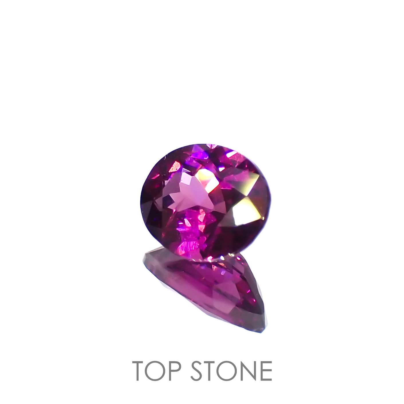 グレープガーネット(宝石名ガーネット)ブラジル産 0.86ct 識別済[220917707]6.6x5.2mm前後