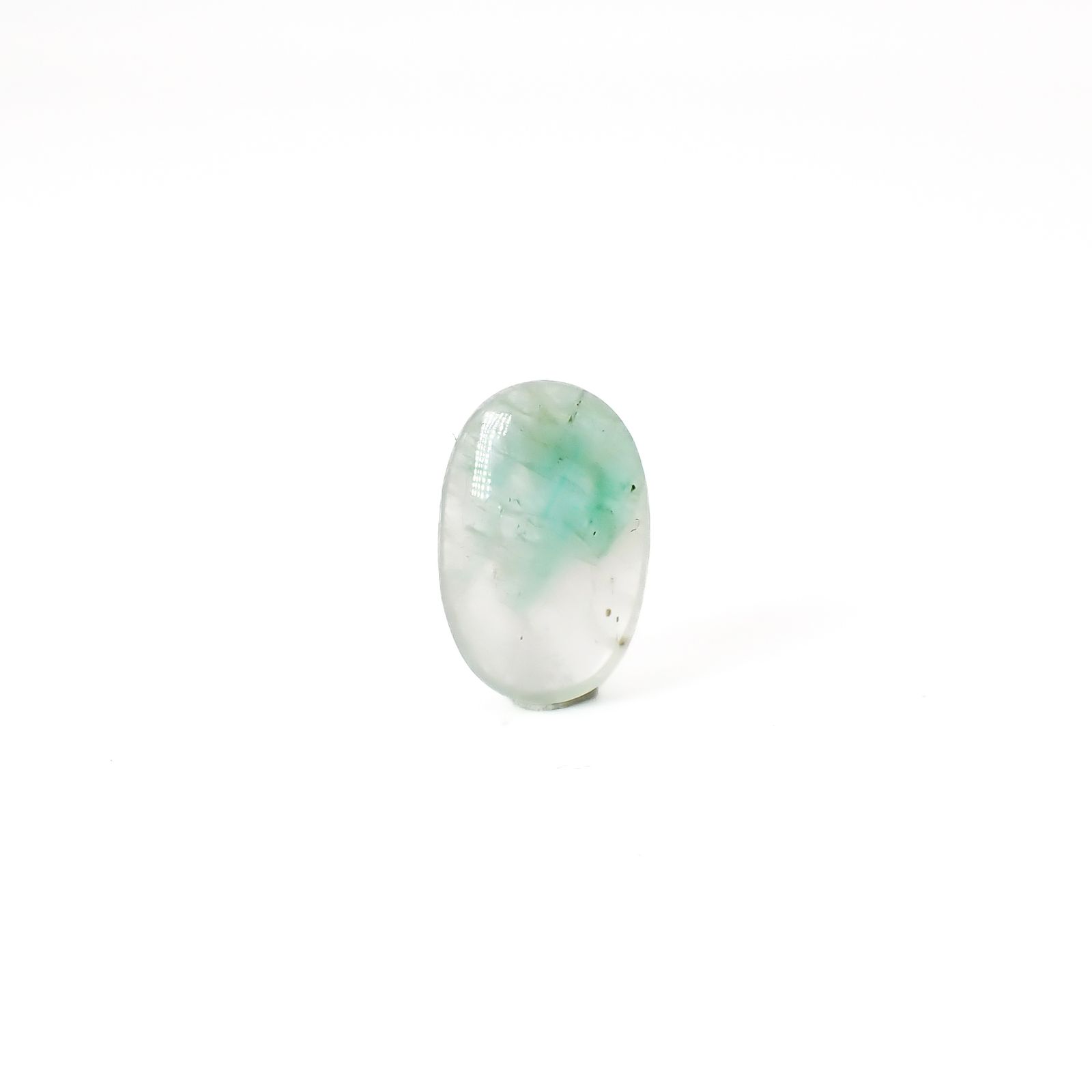 エメラルドインクォーツ ブラジル産 4.96ct / 14.6x9.5mm前後 [260432035]
