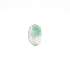 エメラルドインクォーツ ブラジル産 4.96ct / 14.6x9.5mm前後 [260432035]