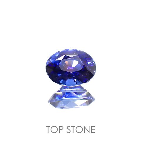 コーンフラワーブルーサファイア(宝石名サファイア/コーンフラワーブルー)マダガスカル産 1.14ct AIGS鑑付[220616444]6.87x5.35mm前後