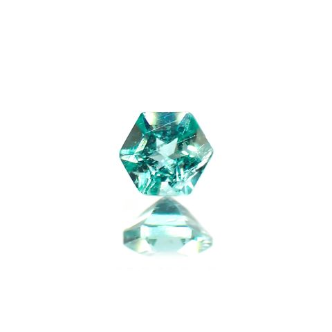 ◇ヘキサゴンカット◇エメラルド(宝石名エメラルド)ザンビア産 0.21ct 識別済[220115191]3.6x3.5mm前後