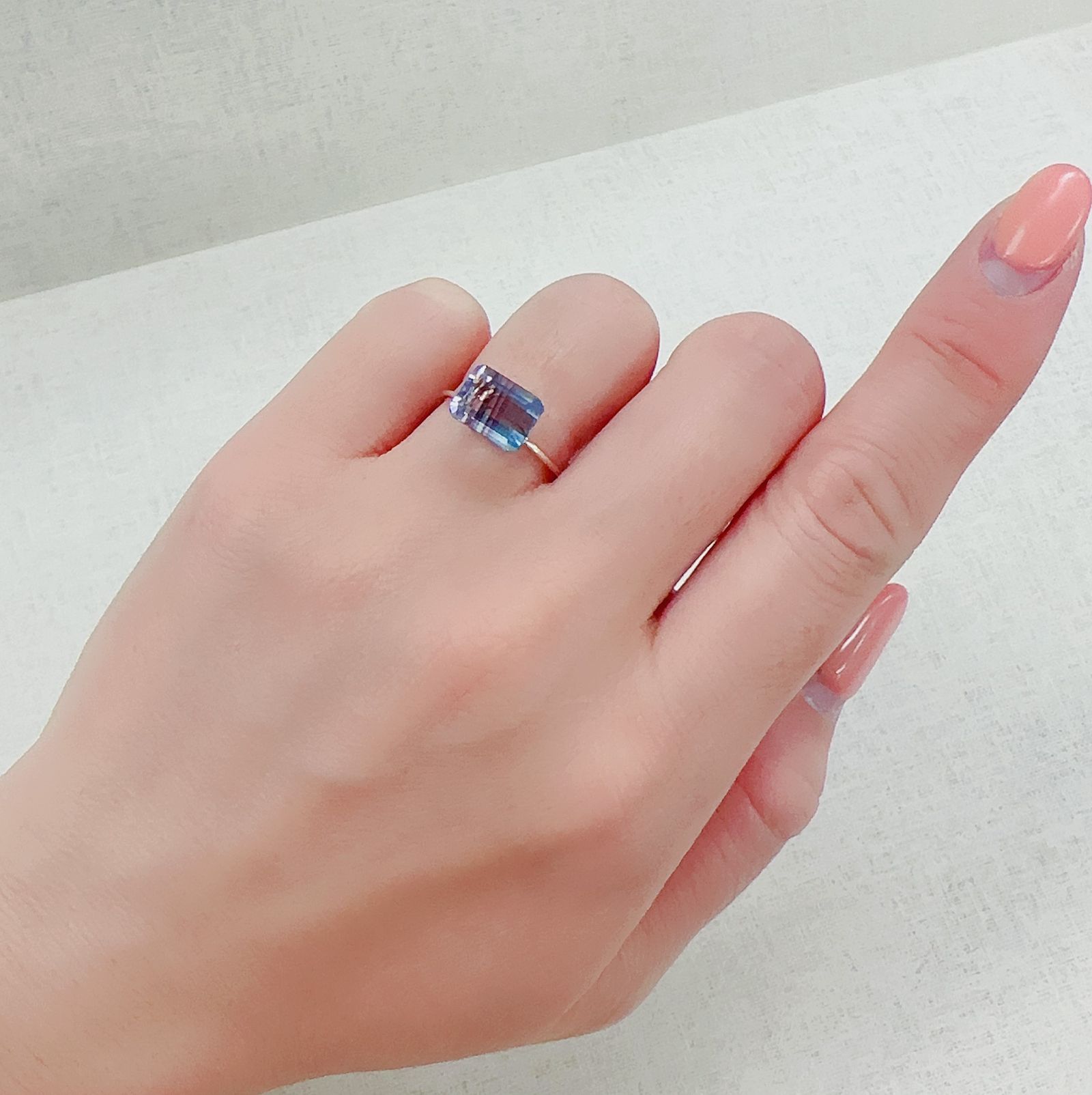 パーティカラーフローライト ブラジル産 2.85ct[230321183]8.9x6.9mm前後