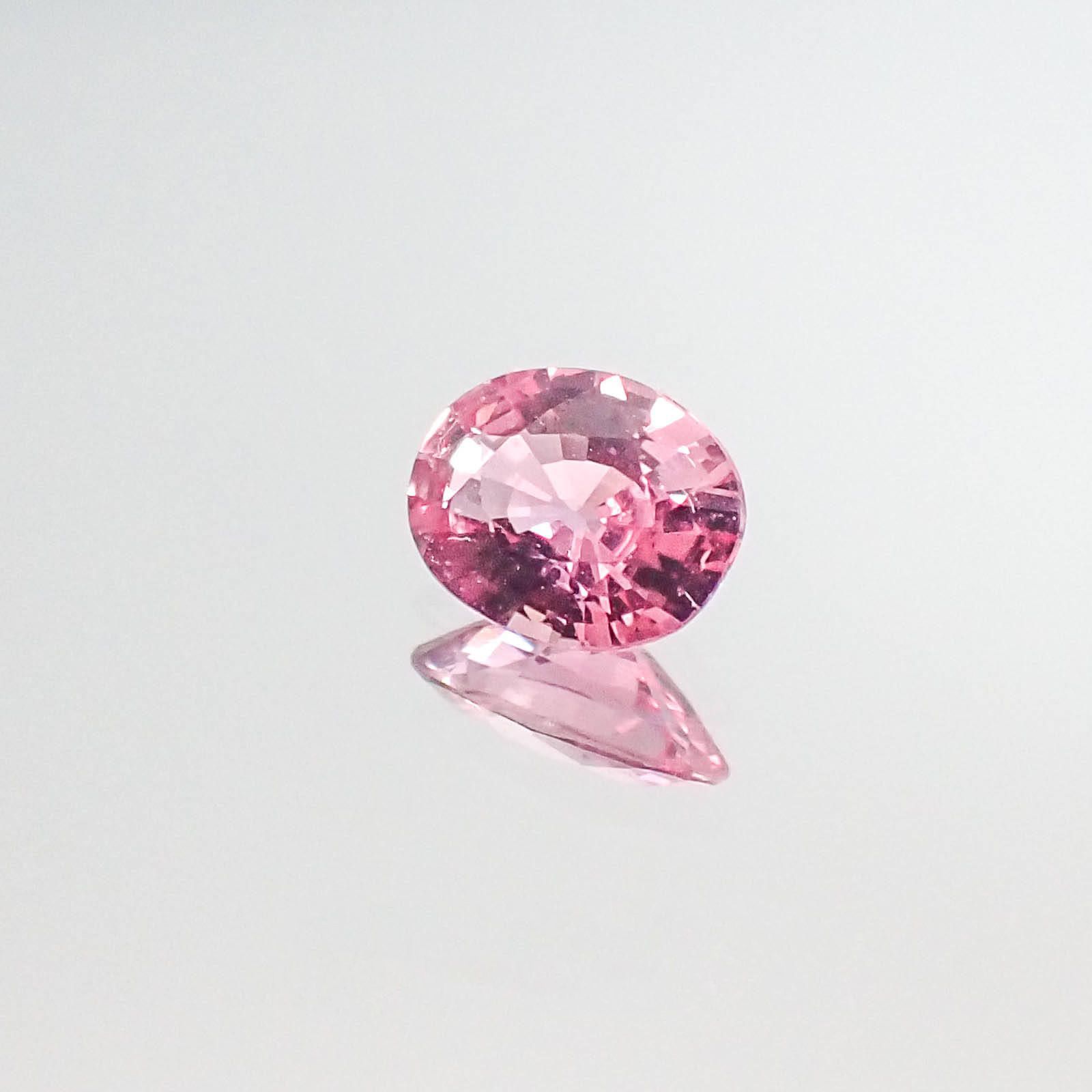 パパラチャサファイア スリランカ産 0.35ct DGL鑑付[20062899]5.1×4mm前後