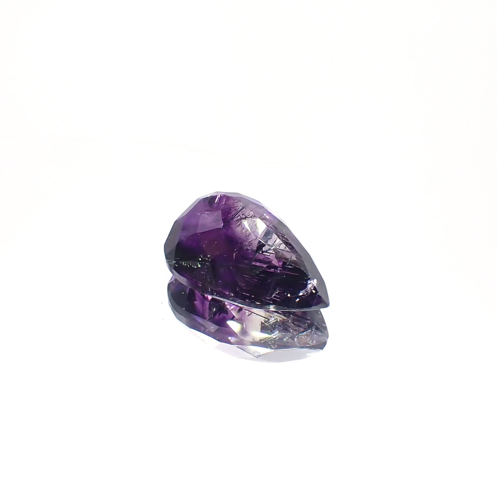 アメジストエレスチャル ナイジェリア産 6.66ct[230622436]15.7x10.2mm前後