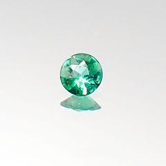 パライバトルマリン(宝石名トルマリン/別名パライバ・トルマリン) ブラジル・バターリャ鉱山産 0.068ct 識別済[20095305]2.9×2.8mm前後