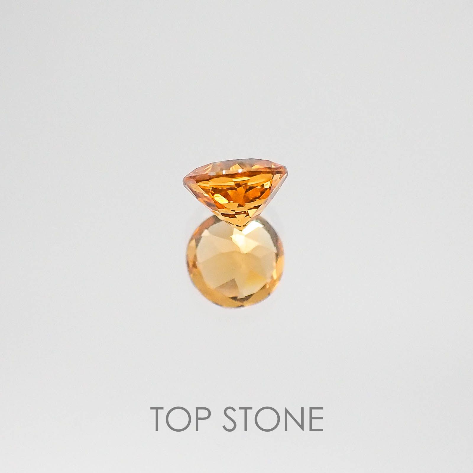 スペサルティンガーネット マンダリンオレンジカラー(宝石名スペサルティン・ガーネット) ケニア産 0.45ct 識別済[20084401]4.4×4.4mm前後