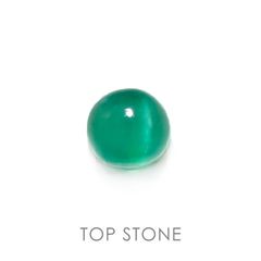 エメラルドキャッツアイ(宝石名エメラルド・キャッツアイ) コロンビア産 0.778ct ソ付(彩珠)[20074254]5.3×5.1mm前後