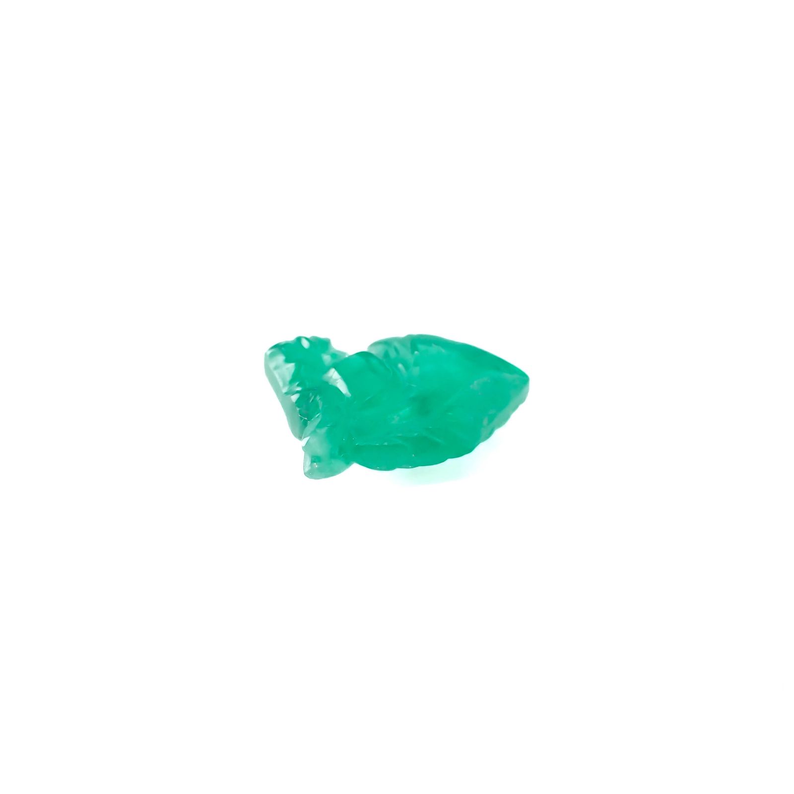 ◇カスタムカット・馬彫刻◇エメラルド コロンビア産 2.60ct[230421700]9.9x12.2mm前後