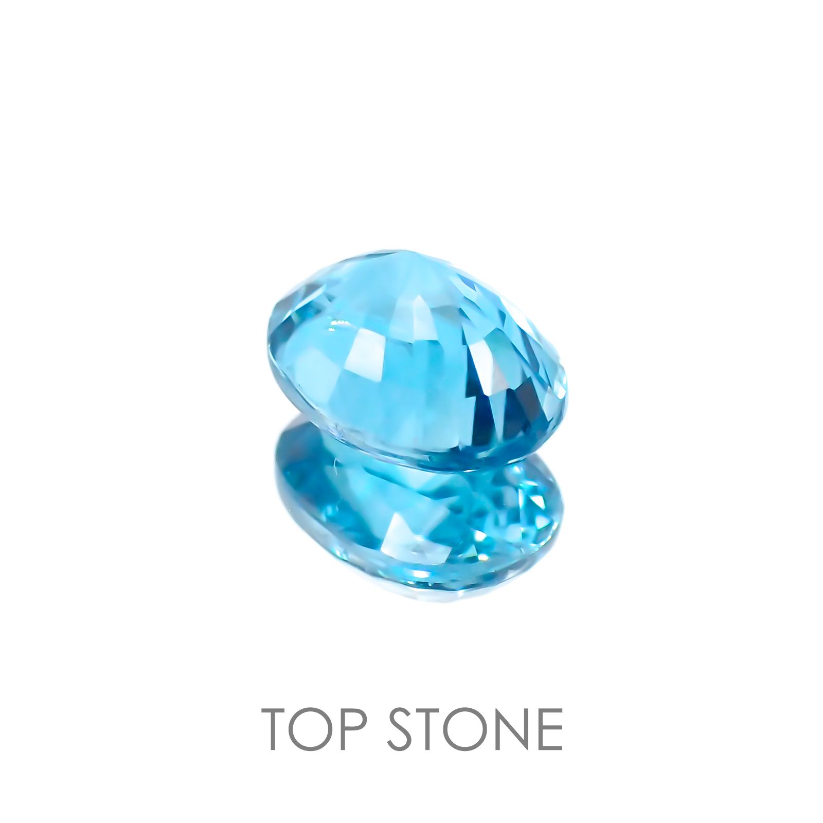 ブルージルコン カンボジア産 ルース 2.16ct[20127926]8×6mm前後