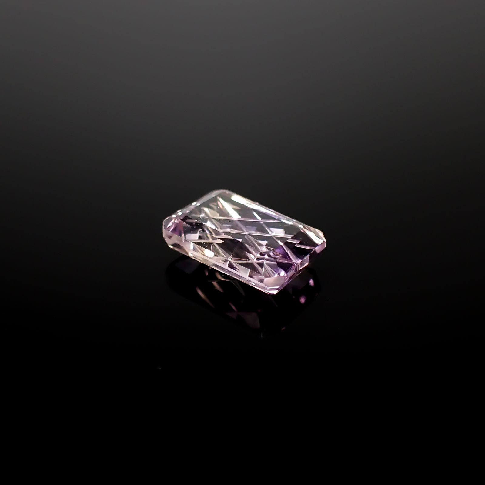 ◇甲州貴石切子Plus Three◇アメトリン カード付き ブラジル産 4.19ct[240628258]12.5x8.5mm前後