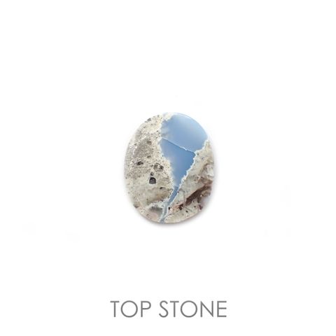 マトリックスブルーオパール アメリカ・オレゴン州産 3.45ct[220917812]13.9x11.3mm前後