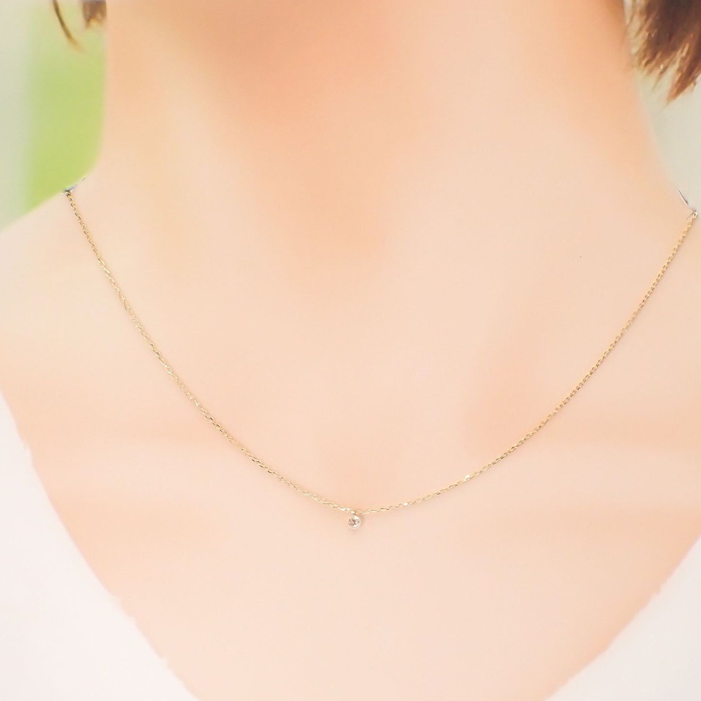 ◇La terre(ラ・テール)◇K18ダイヤモンドチャーム TTLC/SI(宝石名ダイアモンド) 0.10ct 識別済[220515746]2.7x2.7mm前後