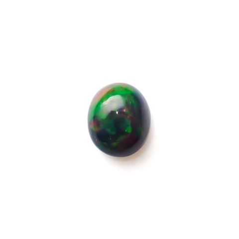 ブラックオパール(宝石名オパール/加熱処理)エチオピア産 4.16ct 識別済[240326534]12.7x10.4mm前後