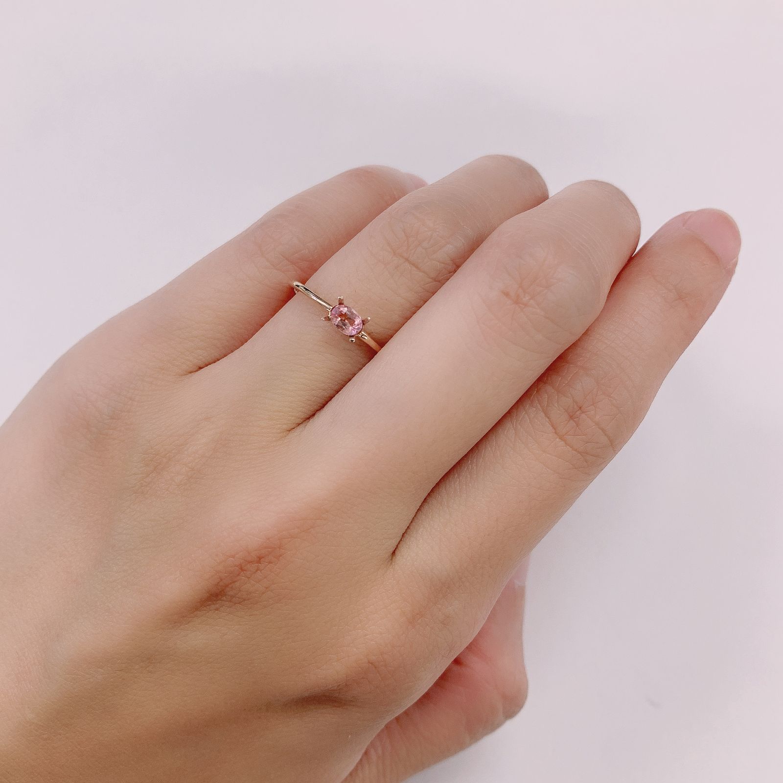 ペツォッタイト(ラズベリル)(宝石名ペツォッタイト) マダガスカル産 0.159ct ソ付(彩珠)[210812613]3.9×2.9mm前後