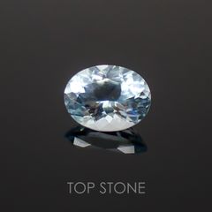 アクアマリン(宝石名アクアマリン) ナイジェリア産 0.72ct 識別済[19111503]6.8×5.2mm前後