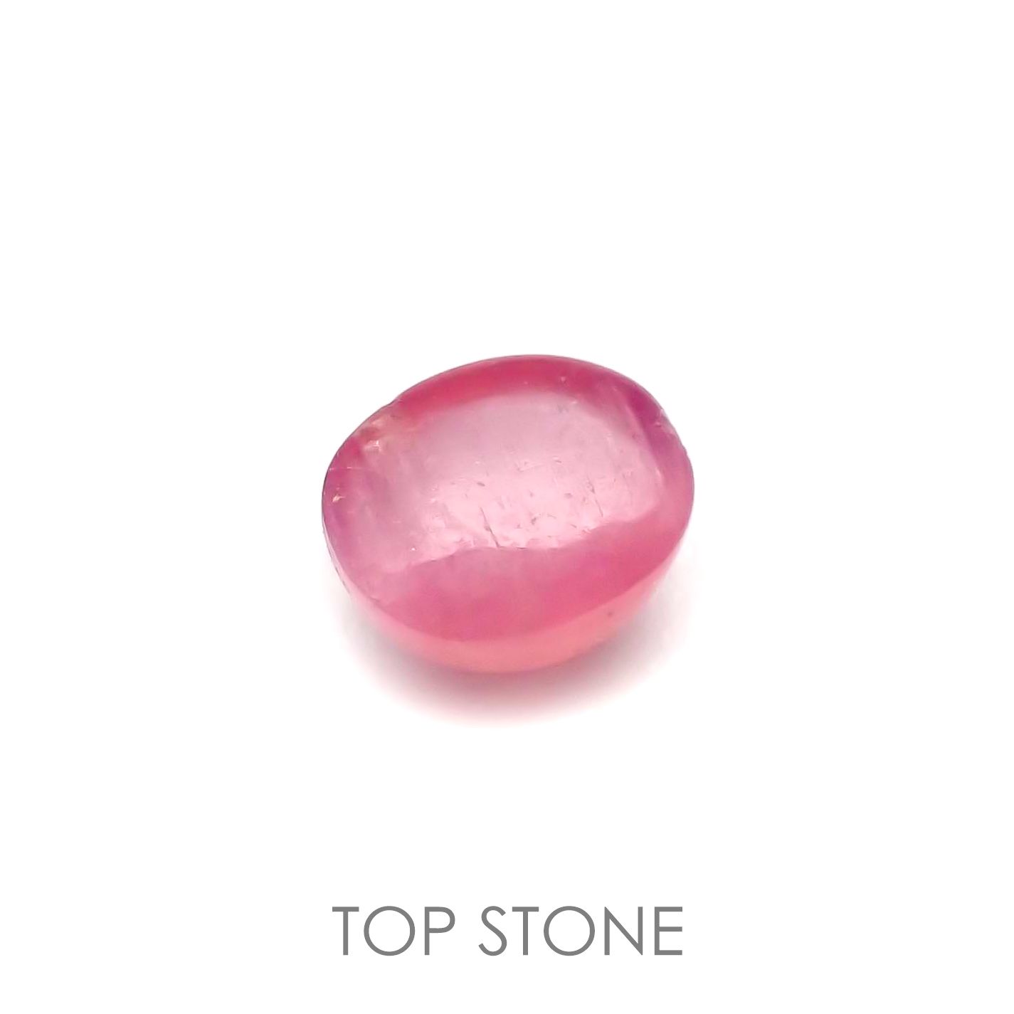 ペツォッタイトキャッツアイ(ラズベリル)(宝石名ペツォッタイト・キャッツアイ) マダガスカル産 0.388ct ソ付(彩珠)[210711641]4.4×3.7mm前後