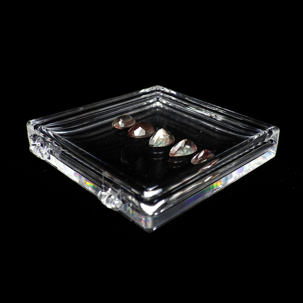 Gravity Free-ジェムピタ- 5個セット（クリア） 6.0x5.5cm（内寸：5.1x5.1cm)