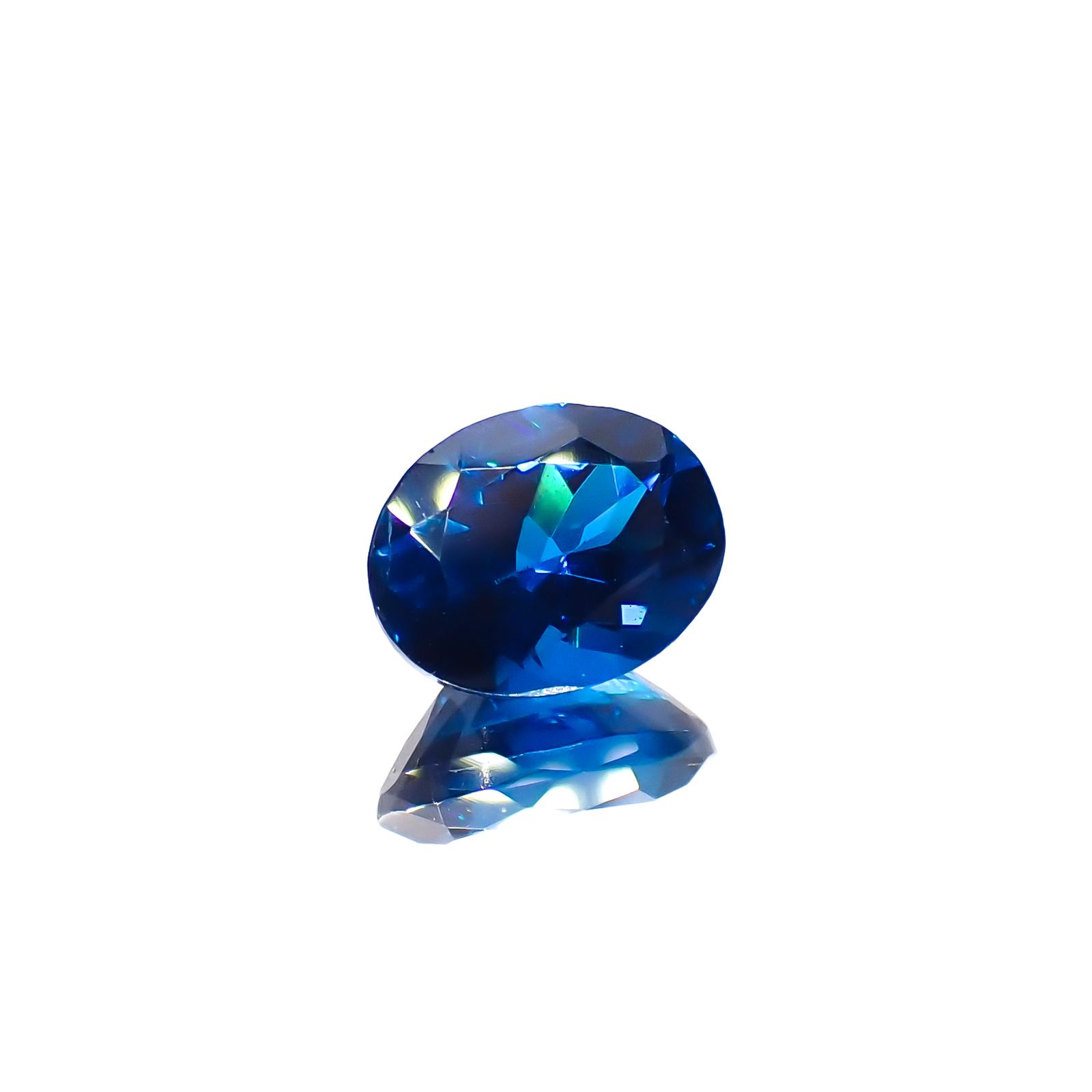 ディープブルーアパタイト  マダガスカル産 1.37ct[230421656]7.8x6.1mm前後