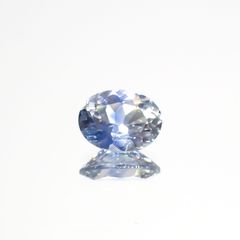 アイスブルーサファイア(宝石名サファイア)スリランカ/マダガスカル産 0.58ct 識別済[220817457]5.9x4.4mm前後