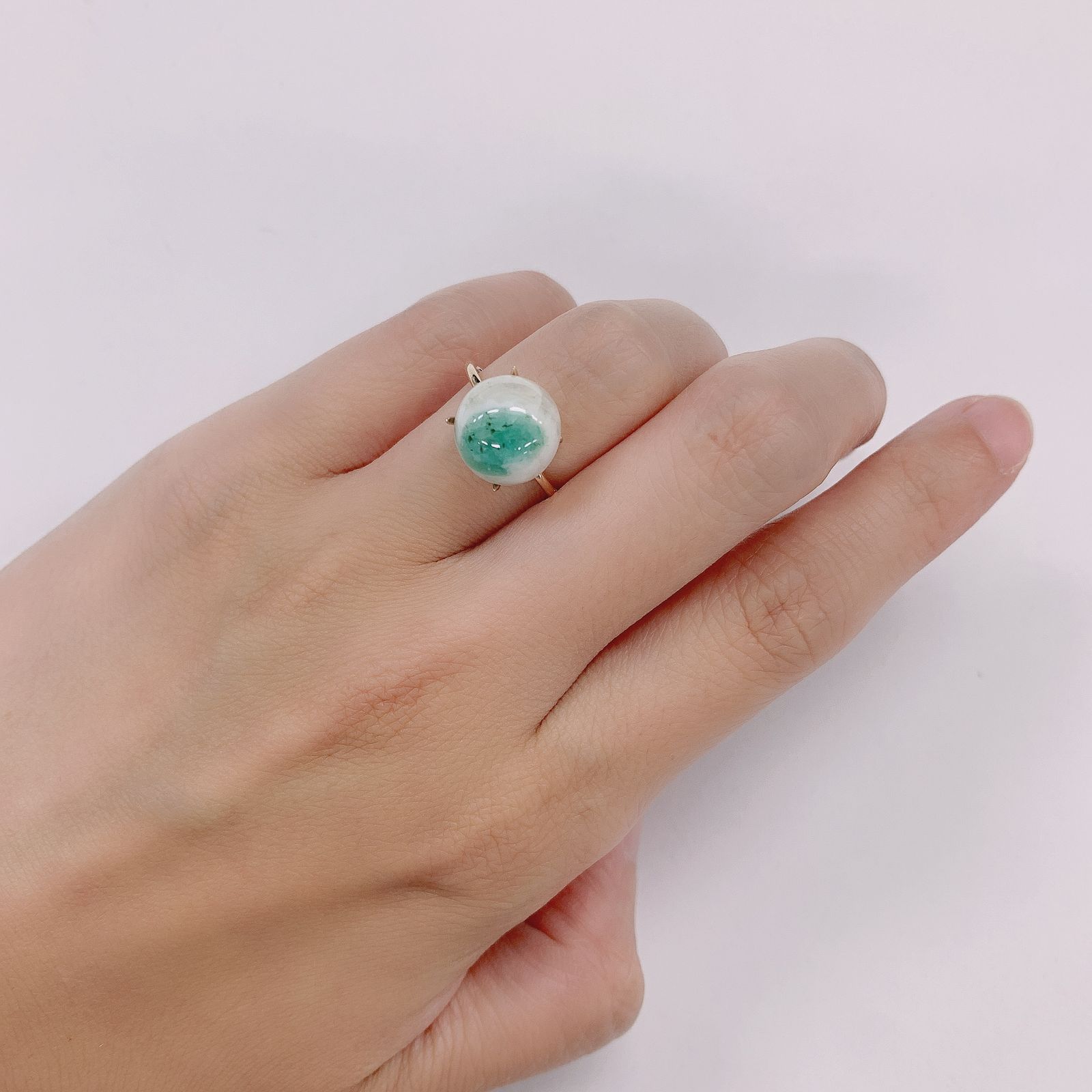 マトリックスエメラルド(エメラルドインクォーツ/フェルドスパー) ブラジル産 5.16ct[210812271]11×10.9mm前後