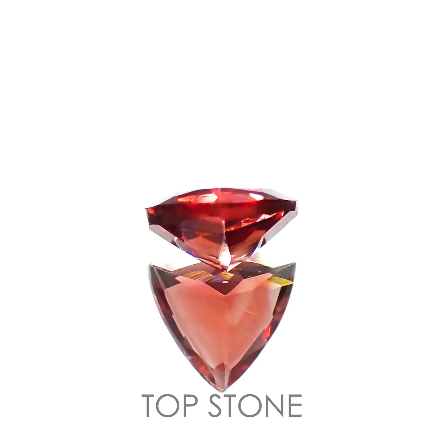 レッドラブラドライト(宝石名ラブラドライト)エチオピア産 0.45ct 識別済[221219569]5.6x5.7mm前後