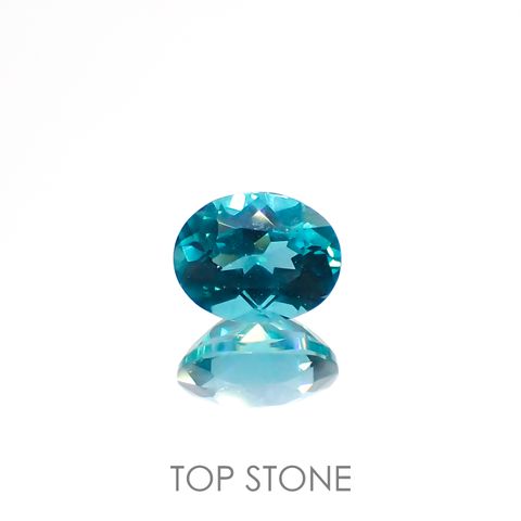 ブルーグリーンアパタイト(宝石名アパタイト)マダガスカル産 0.69ct 識別済[220616656]6.1x4.7mm前後