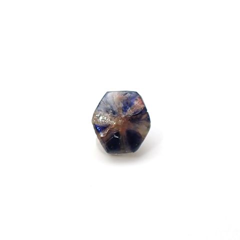 トラピッチェサファイア 原石スライス磨き ビルマ産 0.69ct [250830981]5.7x5.1mm前後