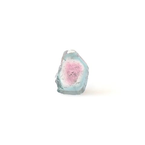 ウォーターメロントルマリン 原石スライス アフガニスタン産 3.35ct [250430210]11.1x8.3mm前後