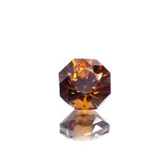 ◇オクタゴンカット◇オレンジジルコン(宝石名ジルコン)スリランカ/カンボジア産 0.83ct 識別済[230220704]4.9x4.8mm前後