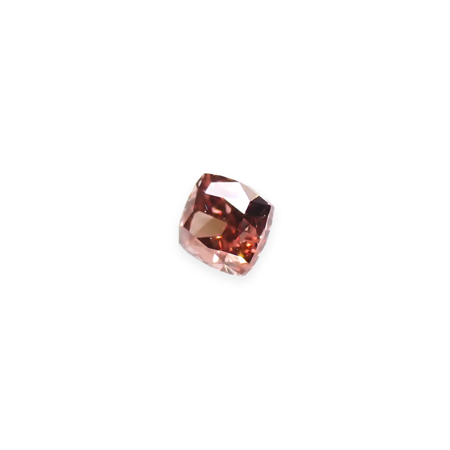 ピンクダイヤモンド(宝石名ダイアモンド VVS-2/FANCY DEEP BROWNISH PINK) 0.041ct ソ付(AGT)[250129711]1.93x1.82mm前後
