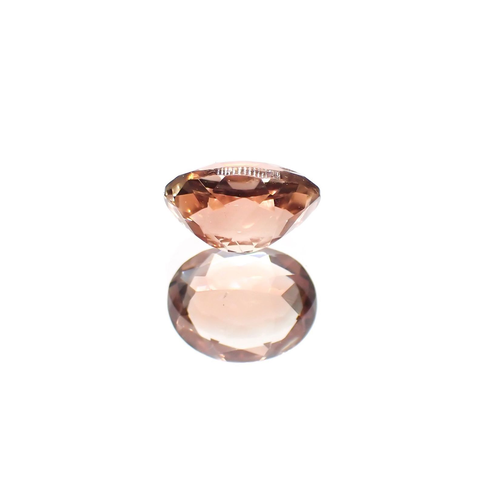 オレゴンサンストーン(宝石名ラブラドライト)アメリカ・オレゴン州産 識別済 1.36ct / 8.2x6.4mm前後 [230421896]