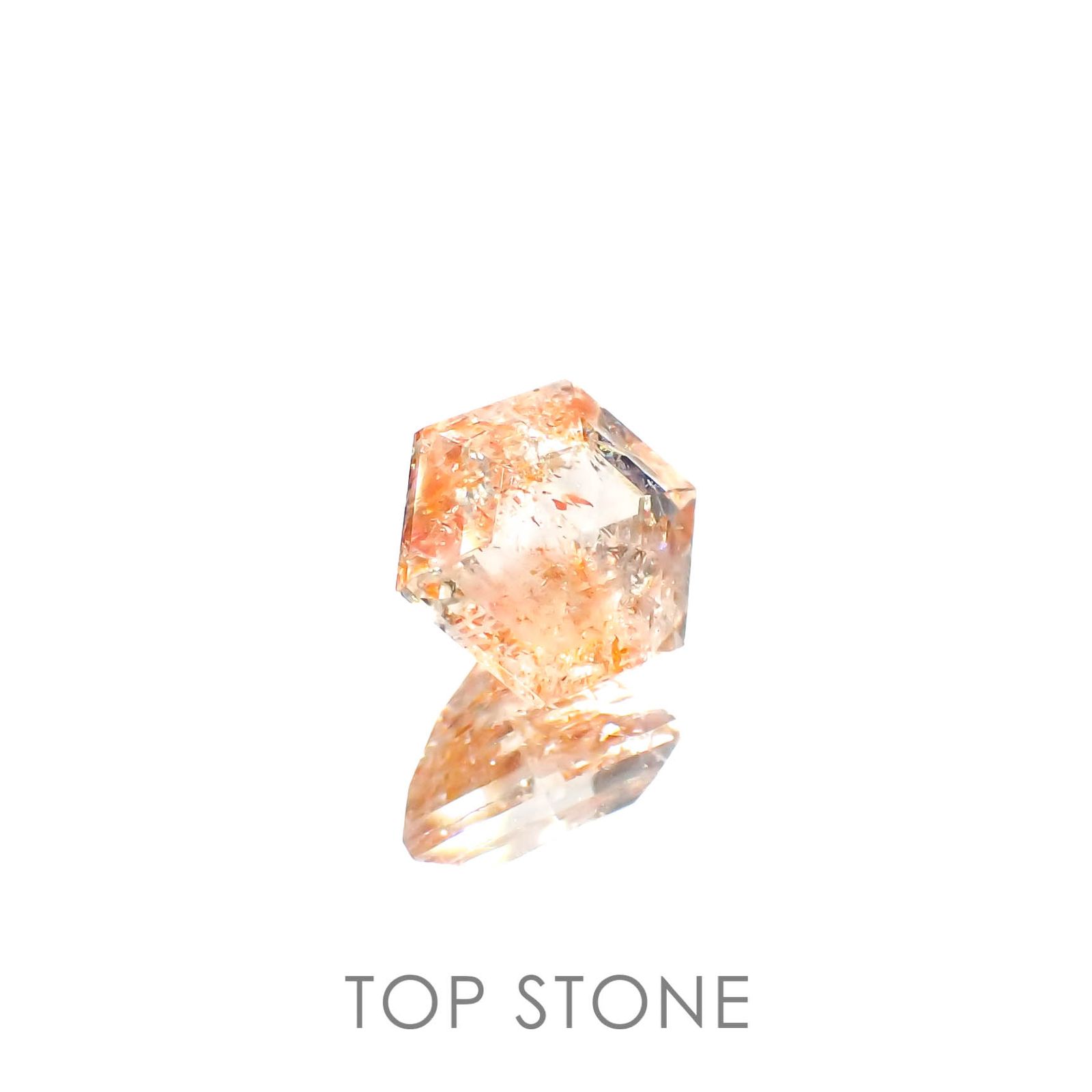 ◇ヘキサゴンカット◇イリュージョンサンストーン タンザニア産 1.32ct[230320952]6.8x6.6mm前後